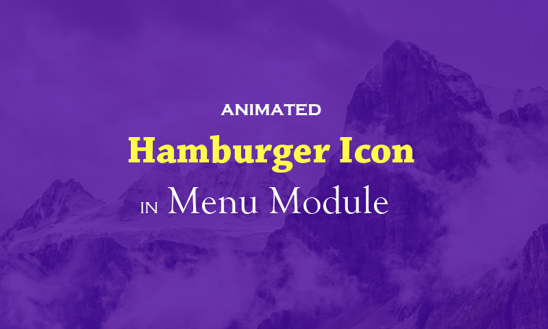 Animated Hamburger Icon in Menu module