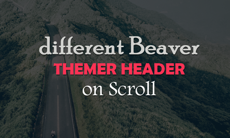 Different Beaver Themer Header Layout